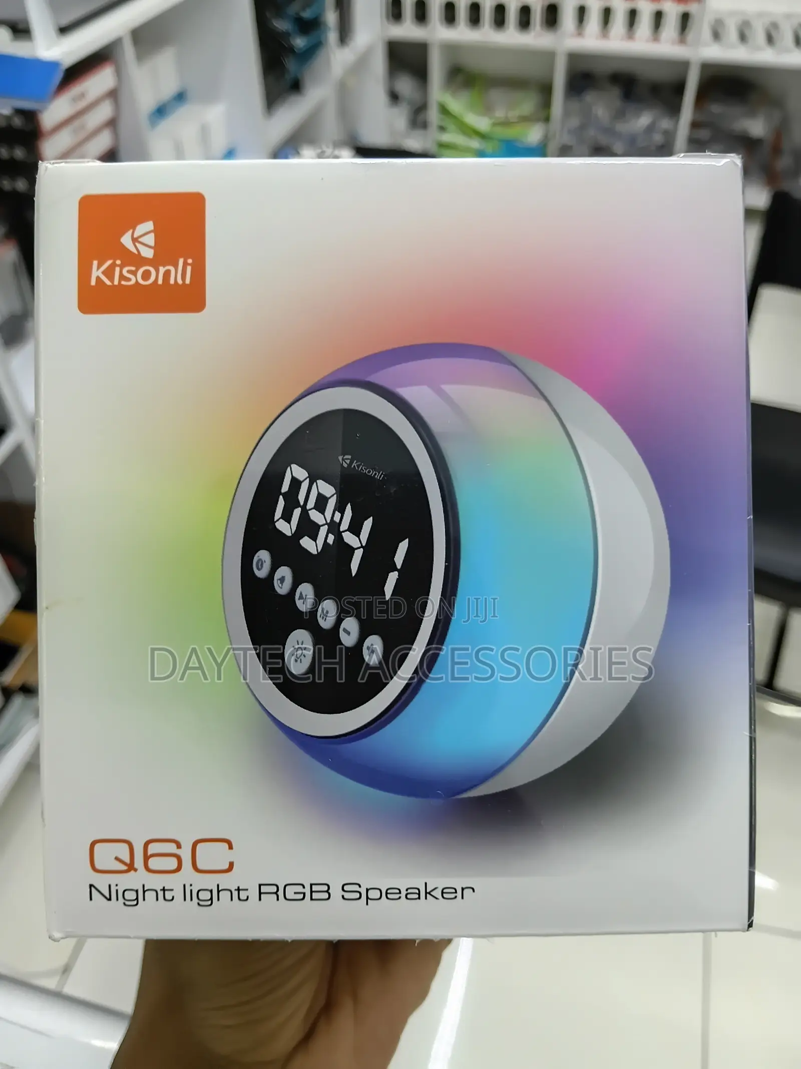Kisonli Q6C Bluetooth Mini Wireless Home Speakers With Alarm Clock.