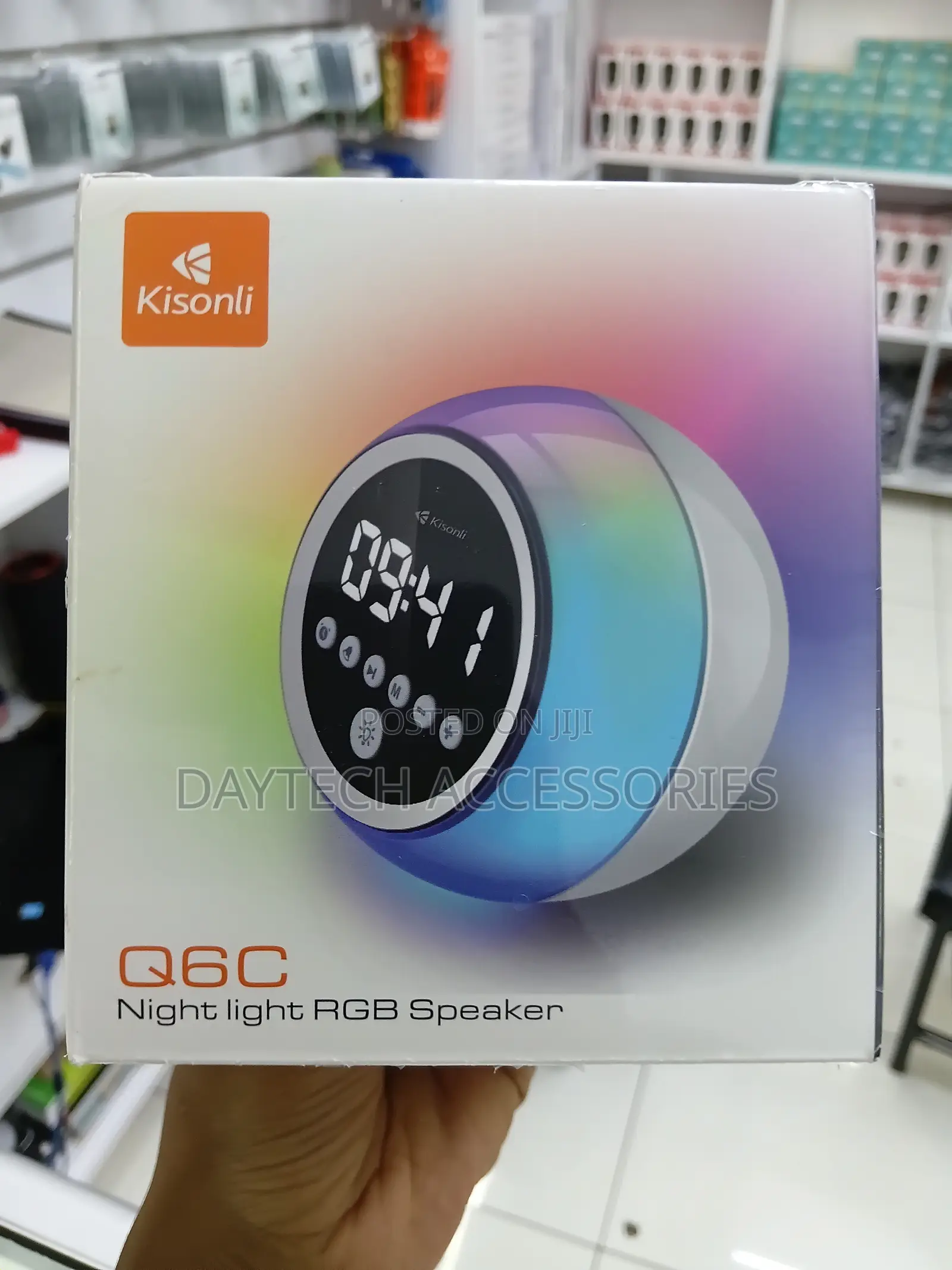Kisonli Q6C Bluetooth Mini Wireless Home Speakers With Alarm Clock.