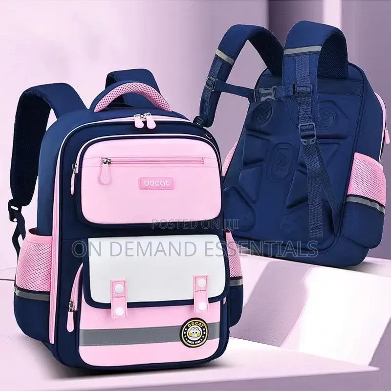 Waterproof Pink and Blue Orthopedic Backpack Size 42*20*30cm
