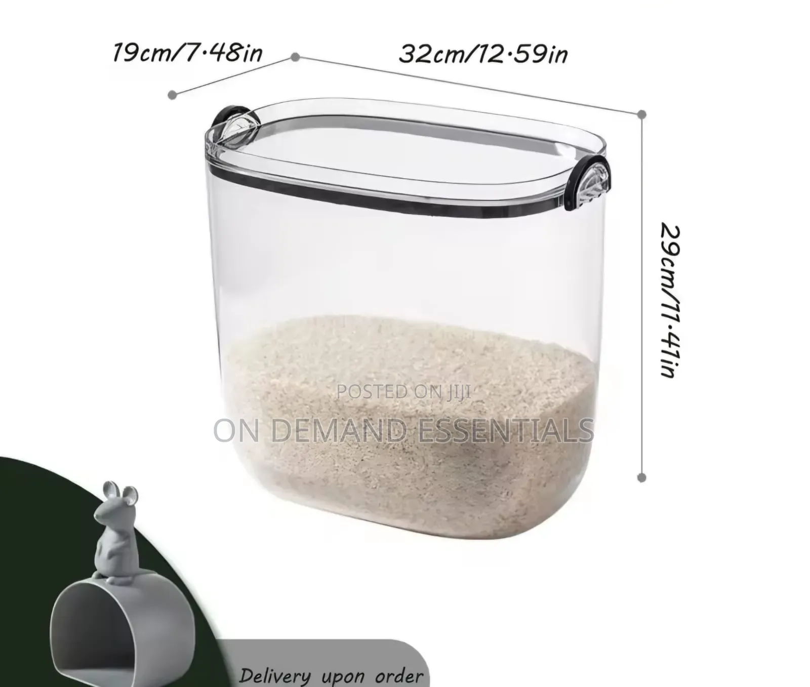Acrylic Rice/Cereal Airtight Storage Containers. Comes With a Scoop