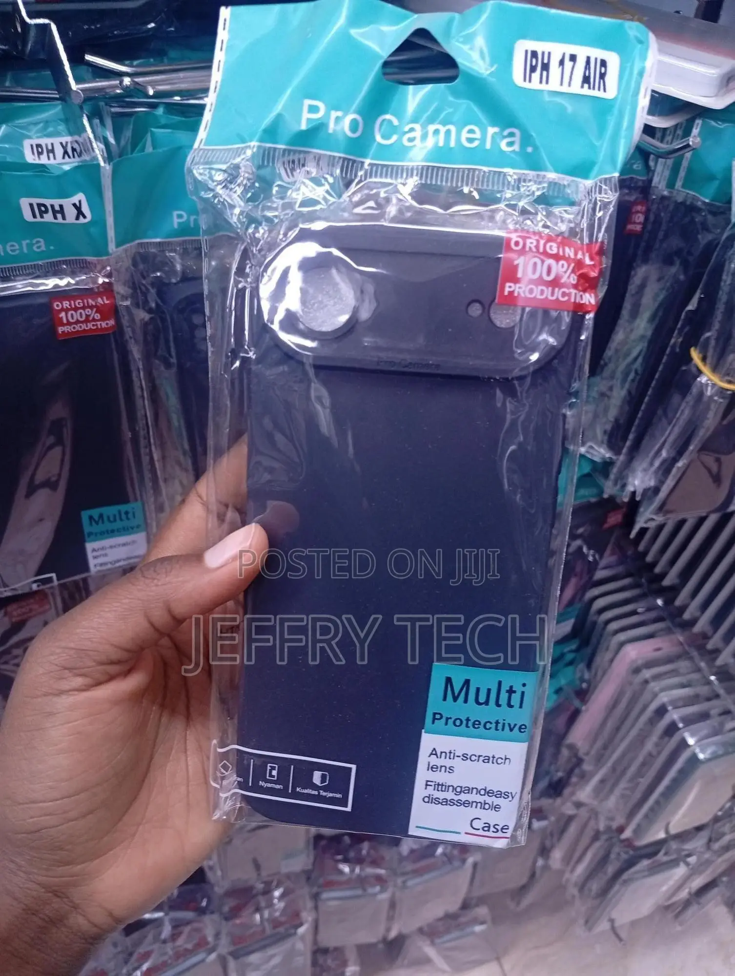 "IPH 17 AIR"flexible, Matte-Finish Silicone/Tpu Case