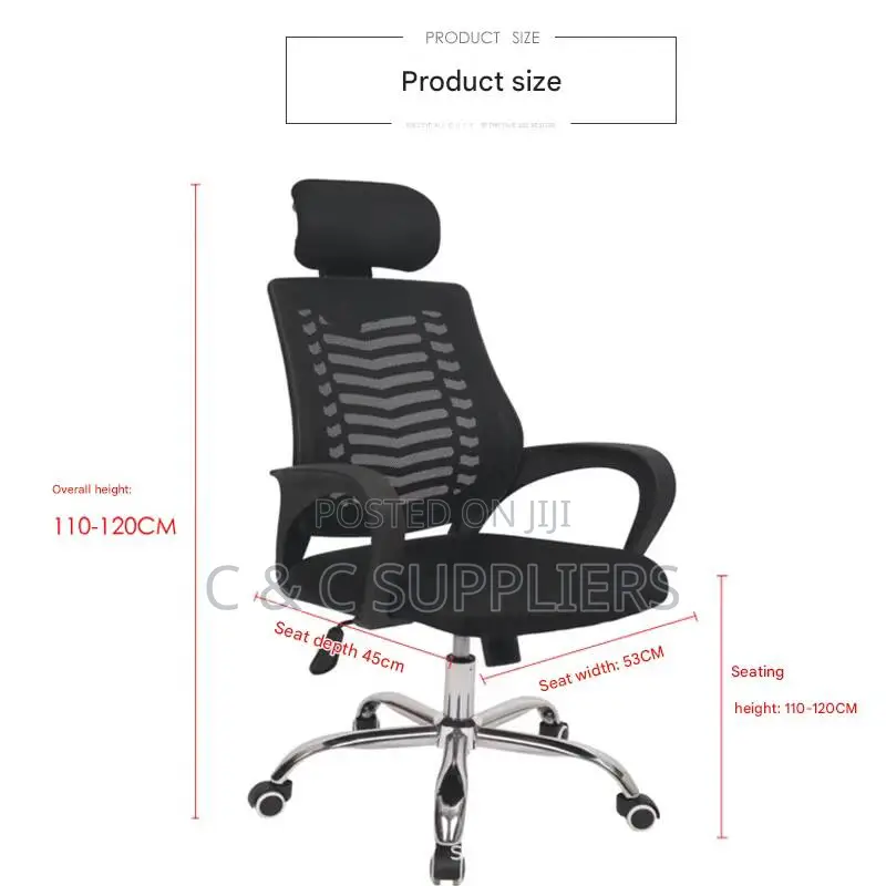 Swivel Reception Headrest Office Chair