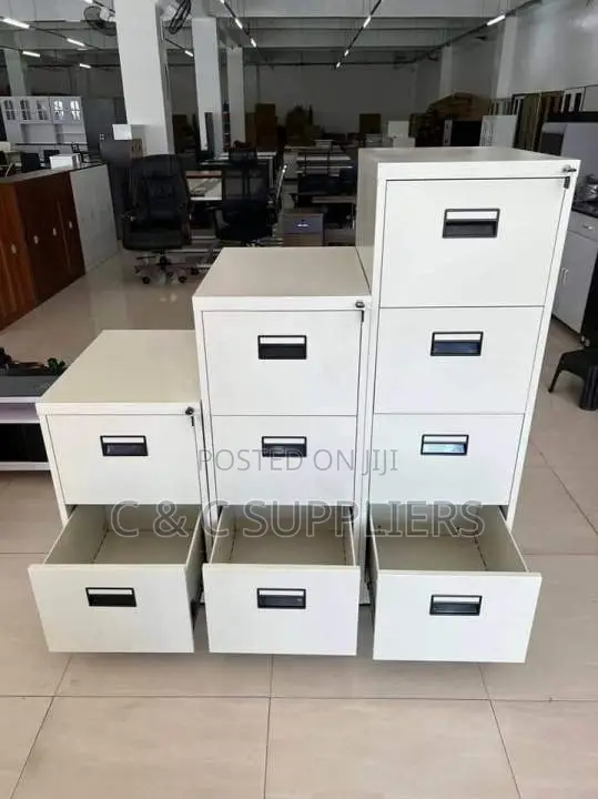 3-Drawer Metallic File Cabinet
