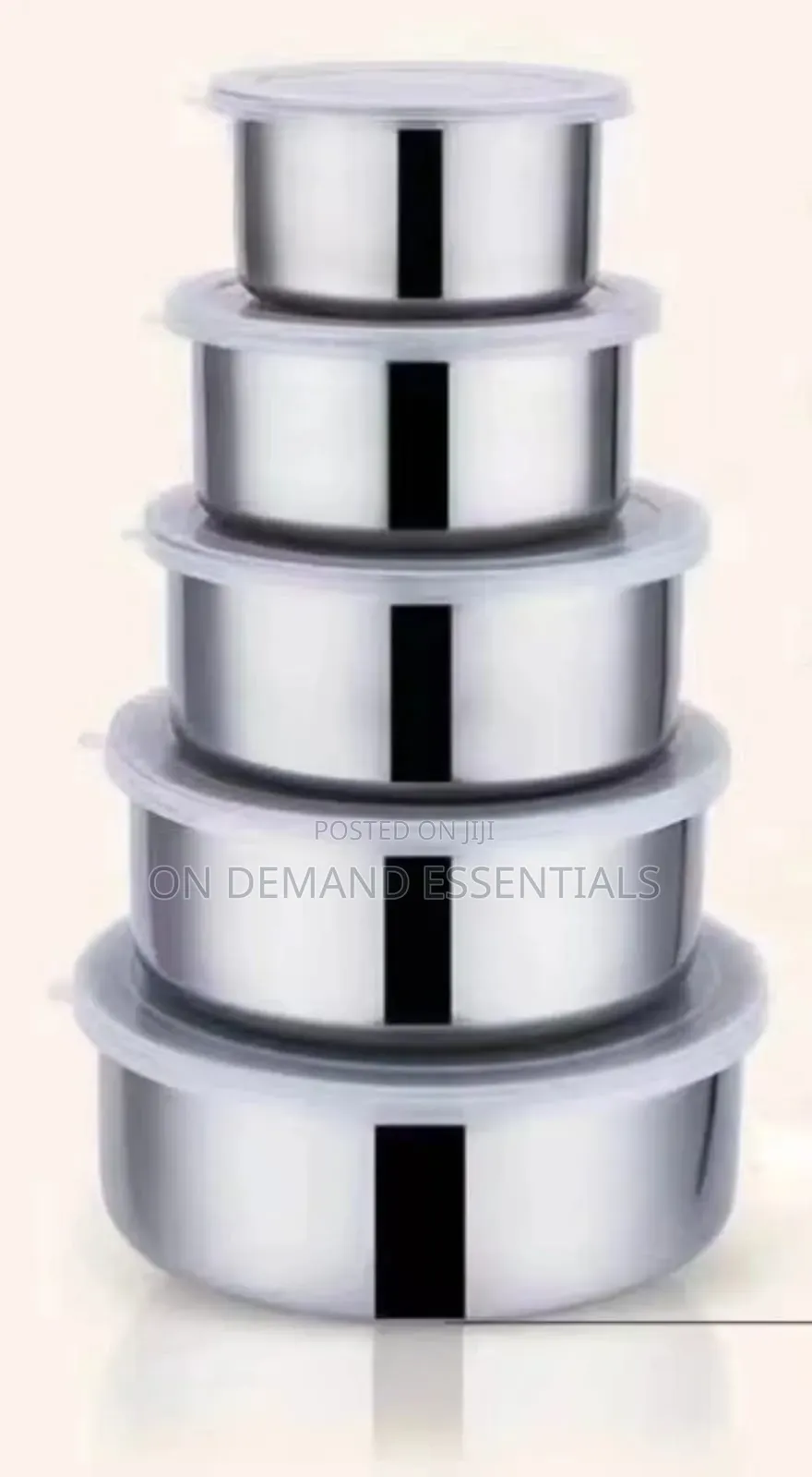 5pcs Stainless Steel Fresh Storage Box