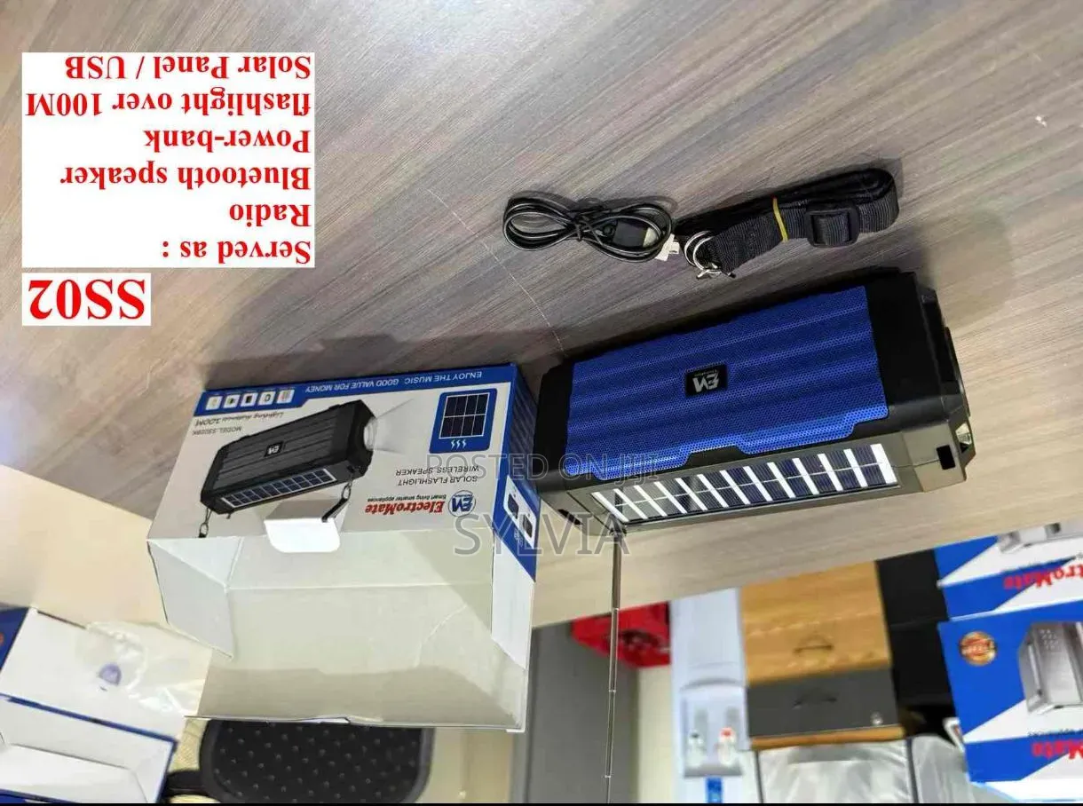 Electromate Solar Flashlight Wireless Robot Speaker