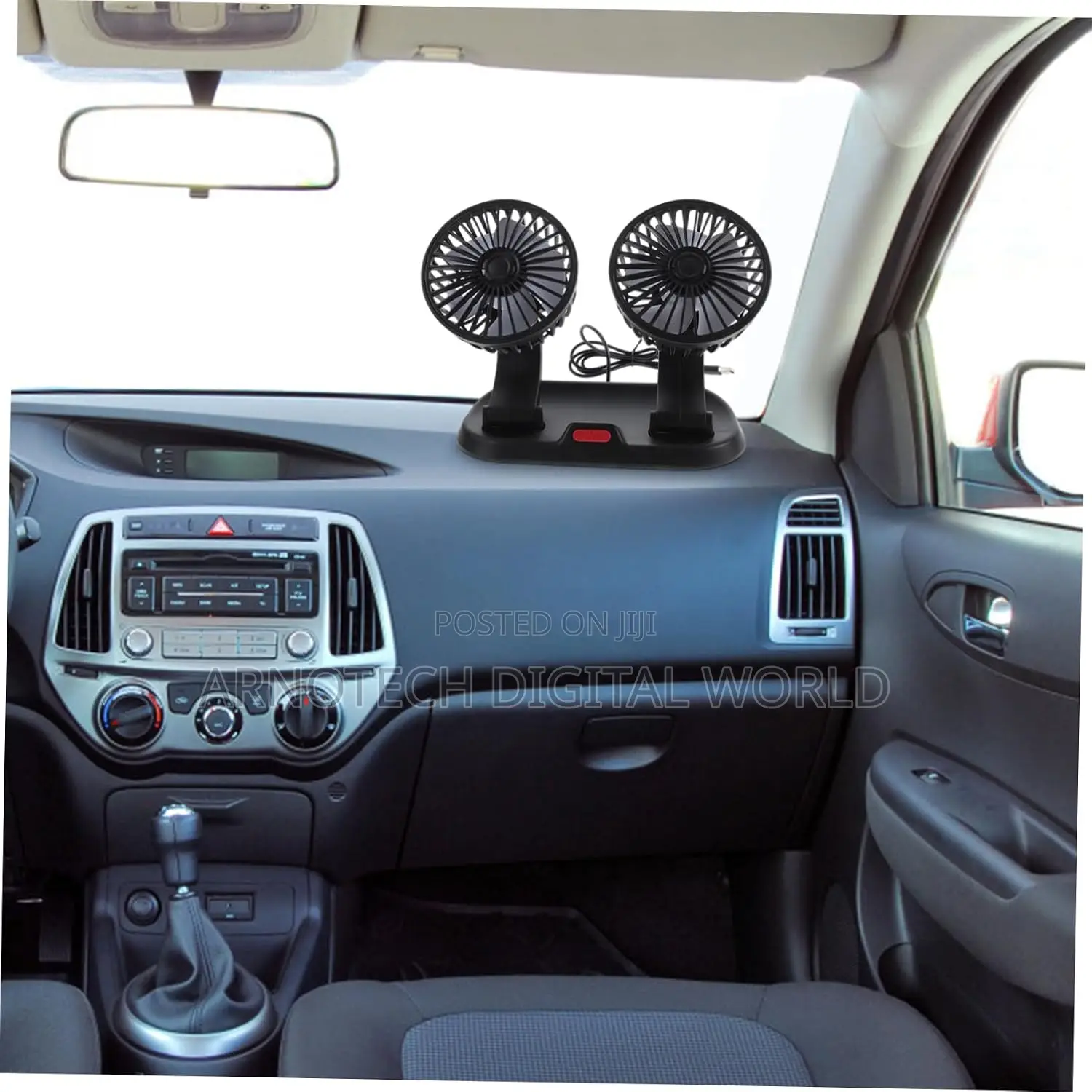 Portable Air Conditioners for Vehicle 360° Rotation Double Head Fan