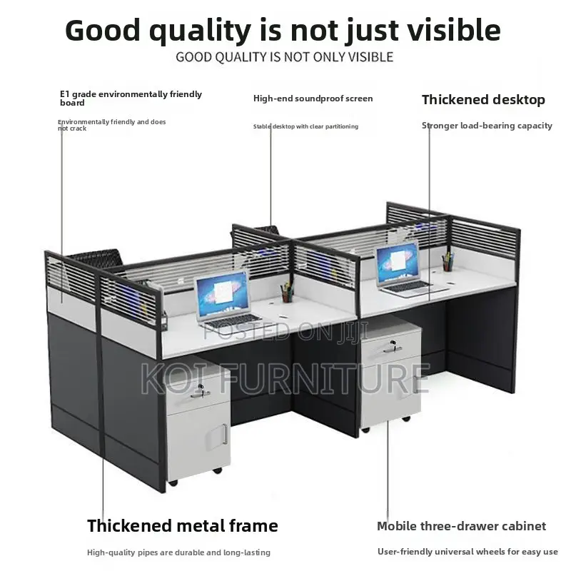 Office Workstation; Six User MDF Ofice Corrosion Resistant Workstation