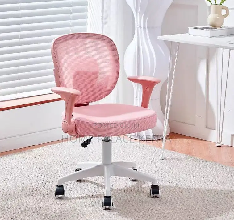 Study Chair: Adjustable Gas Lift Chair With Flip Top Armrests