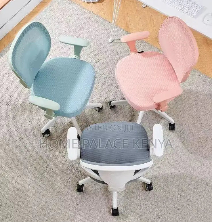 Study Chair: Adjustable Gas Lift Chair With Flip Top Armrests