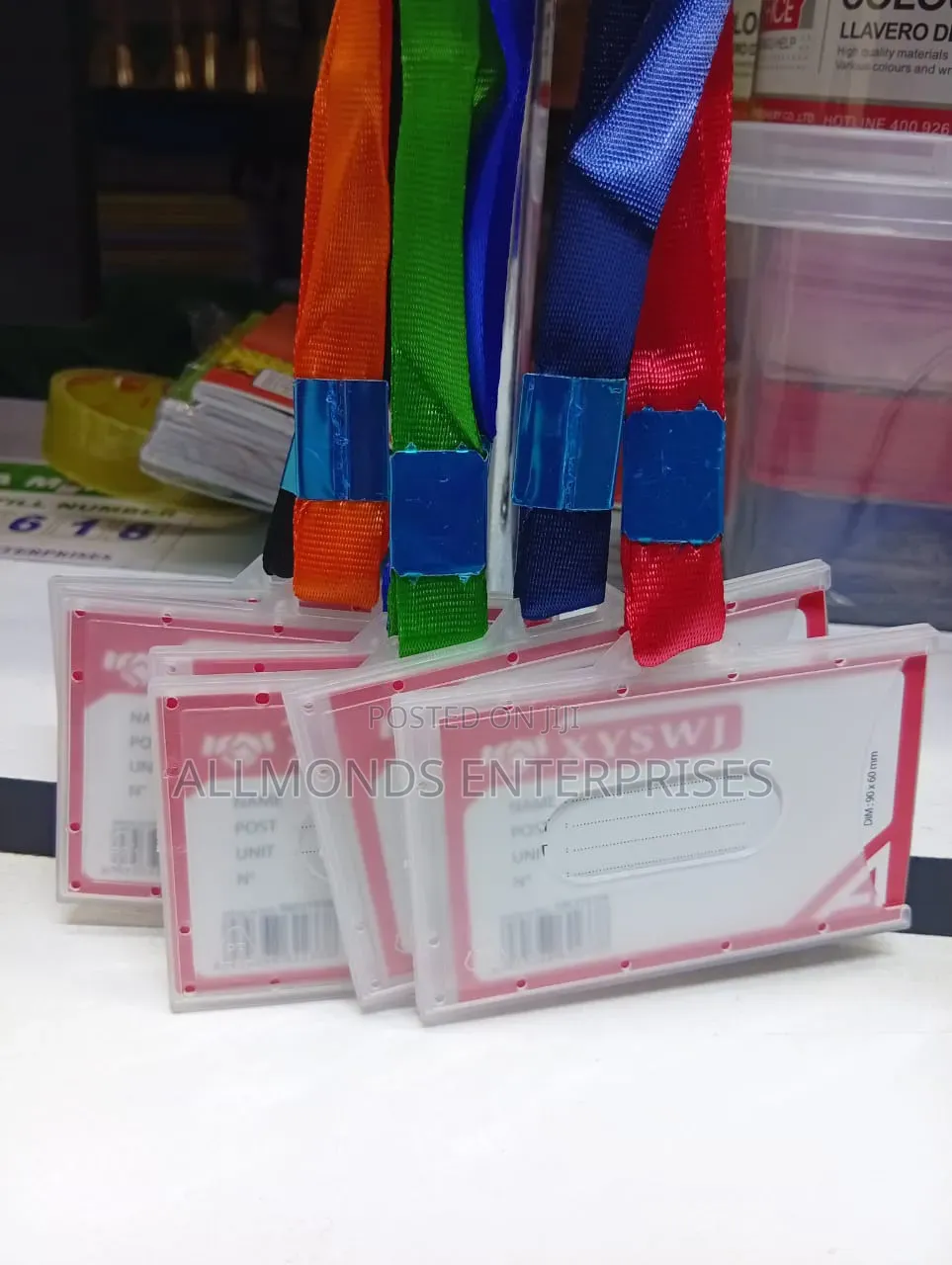 ID Size Name Badge Holder/ Card Holder With Irremovable Lanyards