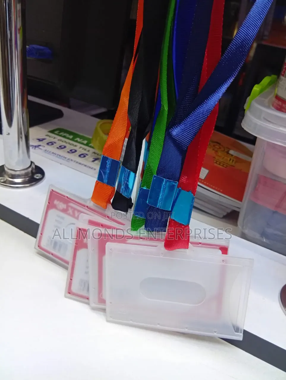 ID Size Name Badge Holder/ Card Holder With Irremovable Lanyards