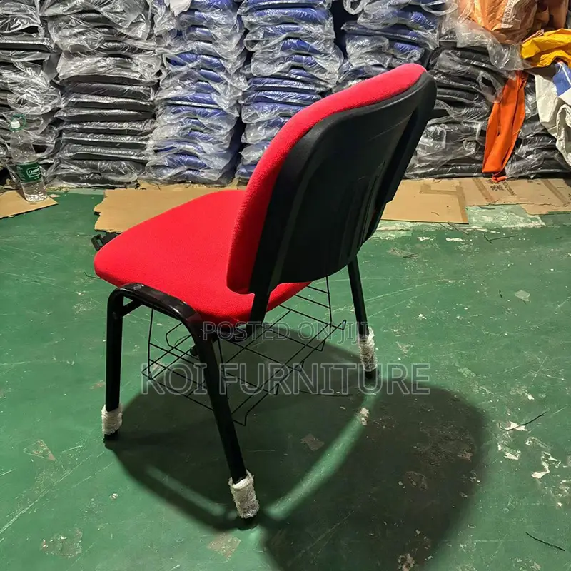 Office Chairs; Black Fabric Tosca Armless Chaise Chairs