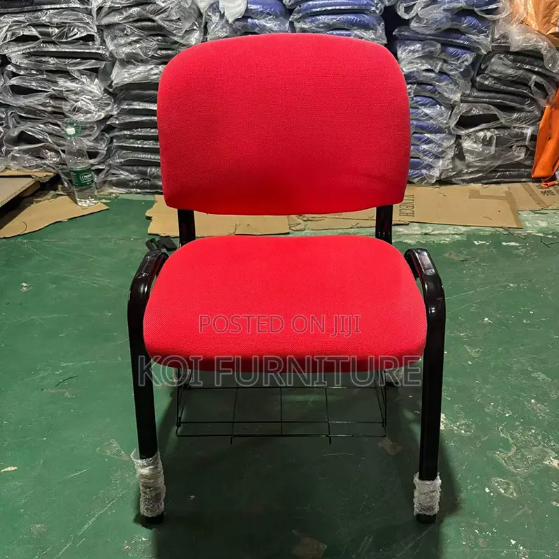 Office Chairs; Black Fabric Tosca Armless Chaise Chairs