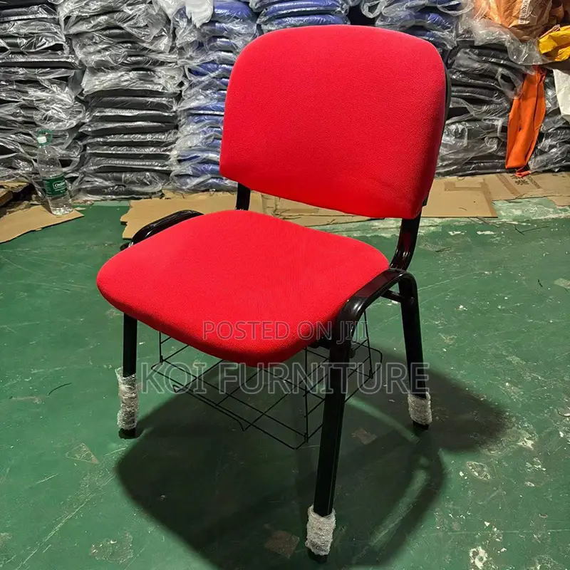 Office Chairs; Black Fabric Tosca Armless Chaise Chairs