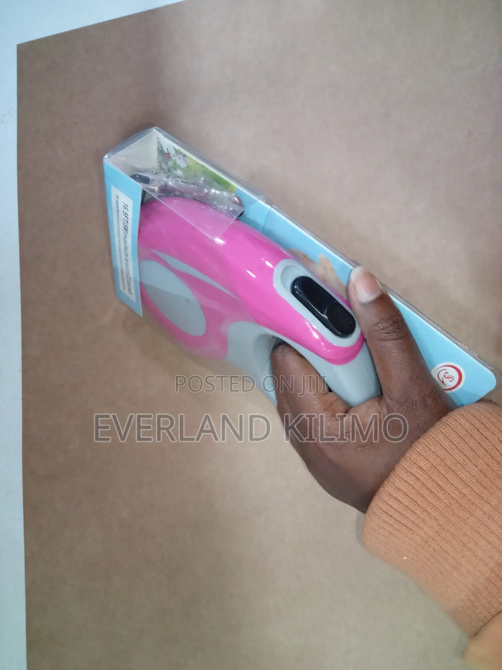 Pink Gray Dog Automatic Retractable Leash