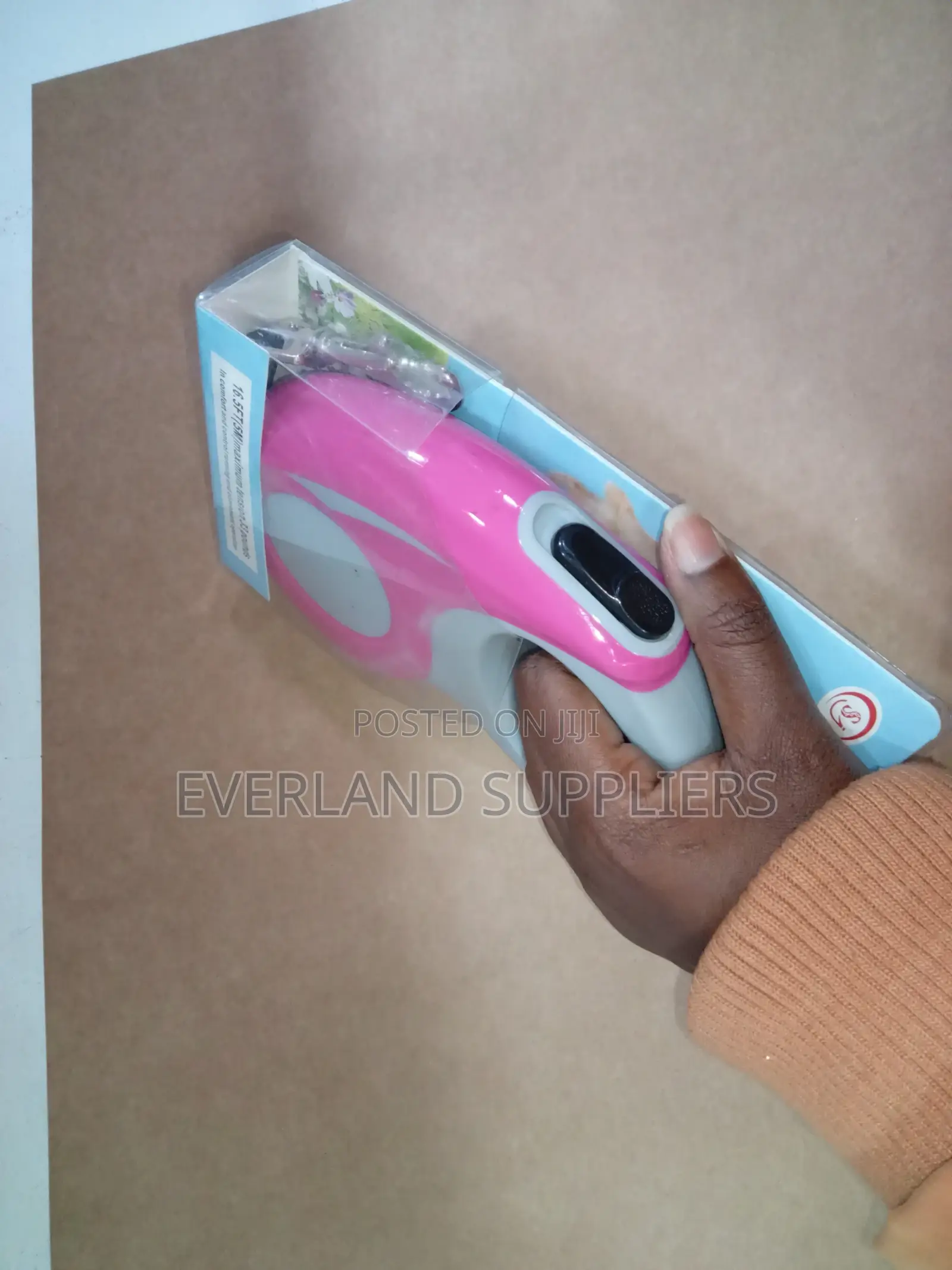 Pink Gray Dog Automatic Retractable Leash