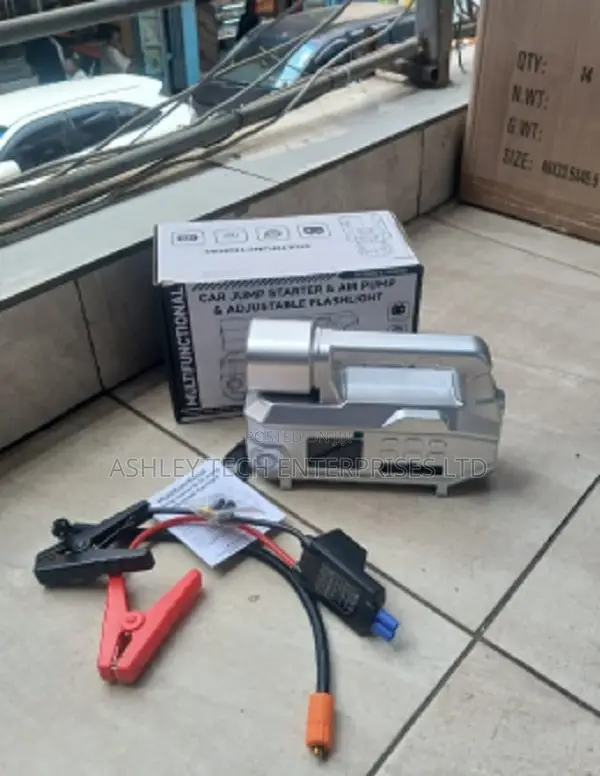 Heavy Duty Car Battery Jump Starter With Air Compressor LED Torch