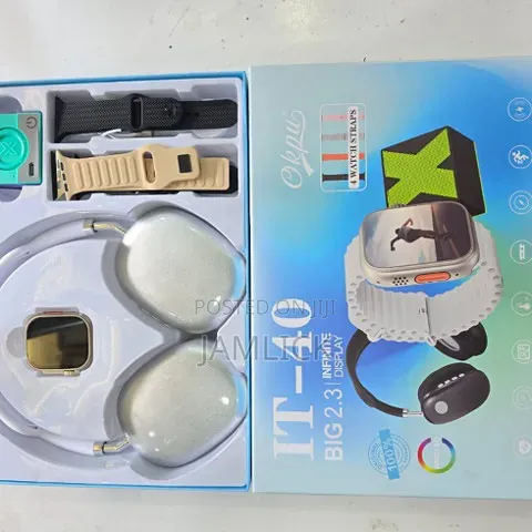 IT40 Smart Watch Gift Set + Headphones, 4 Straps Bluetooth Speaker –