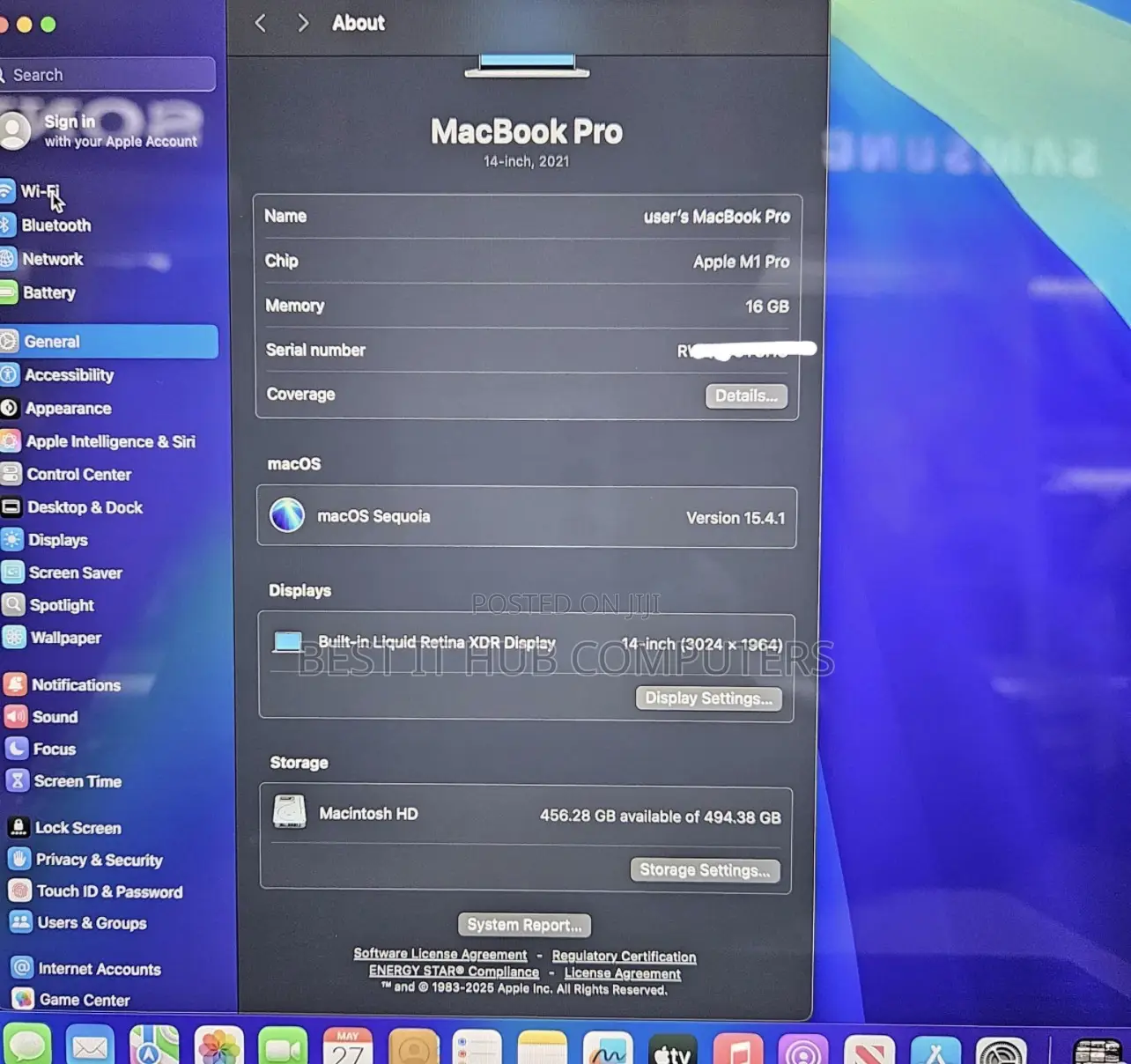 Laptop Apple MacBook Pro 2021 M1 16GB Apple M1 Pro SSD 1T