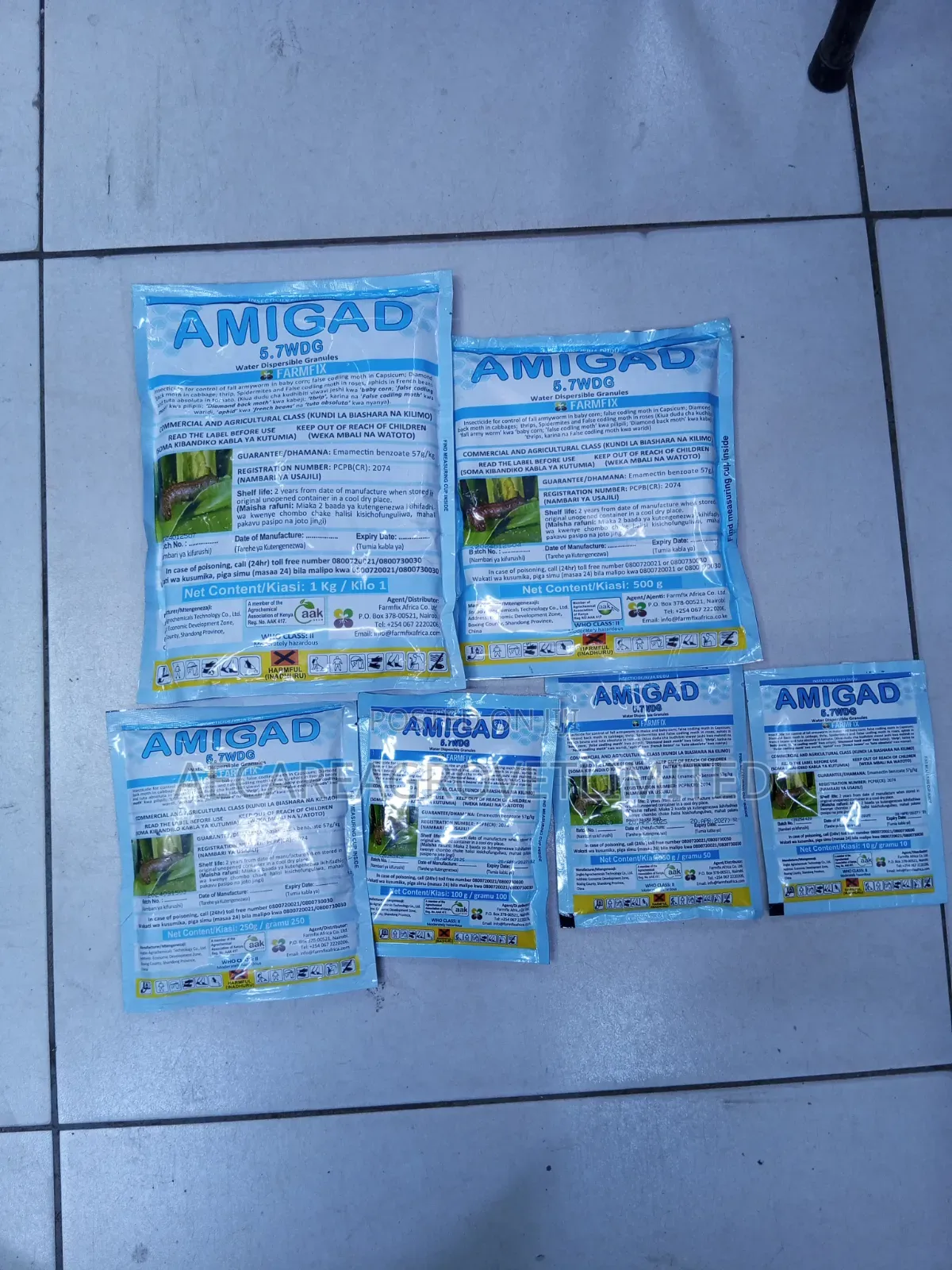 Amigad 5.7 WDG Insecticide Fall Armyworm 10g, 50g, 250g, 500g,1kg
