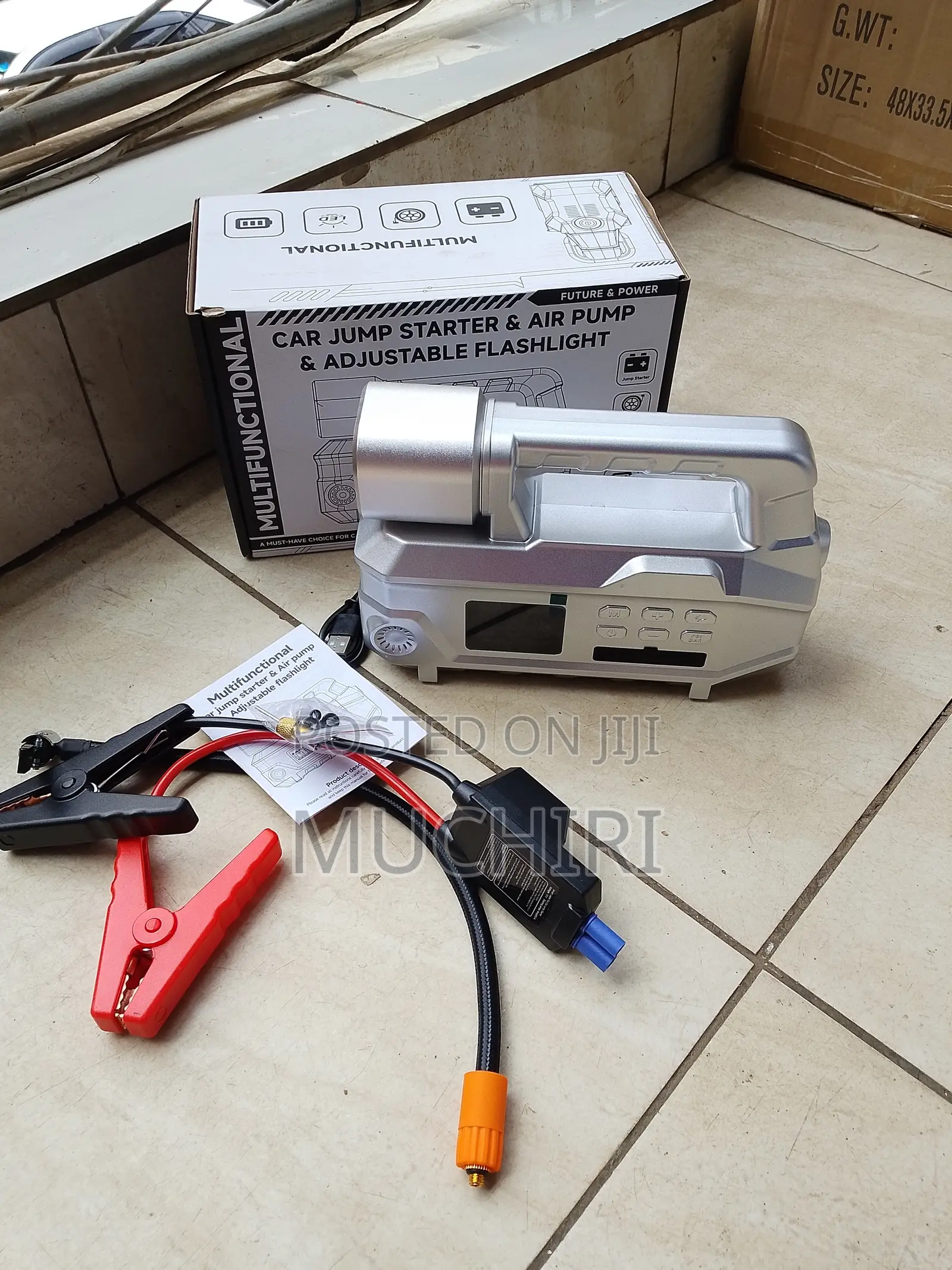 Portable High Power Car Jump Starter With Digital Tire Inflator