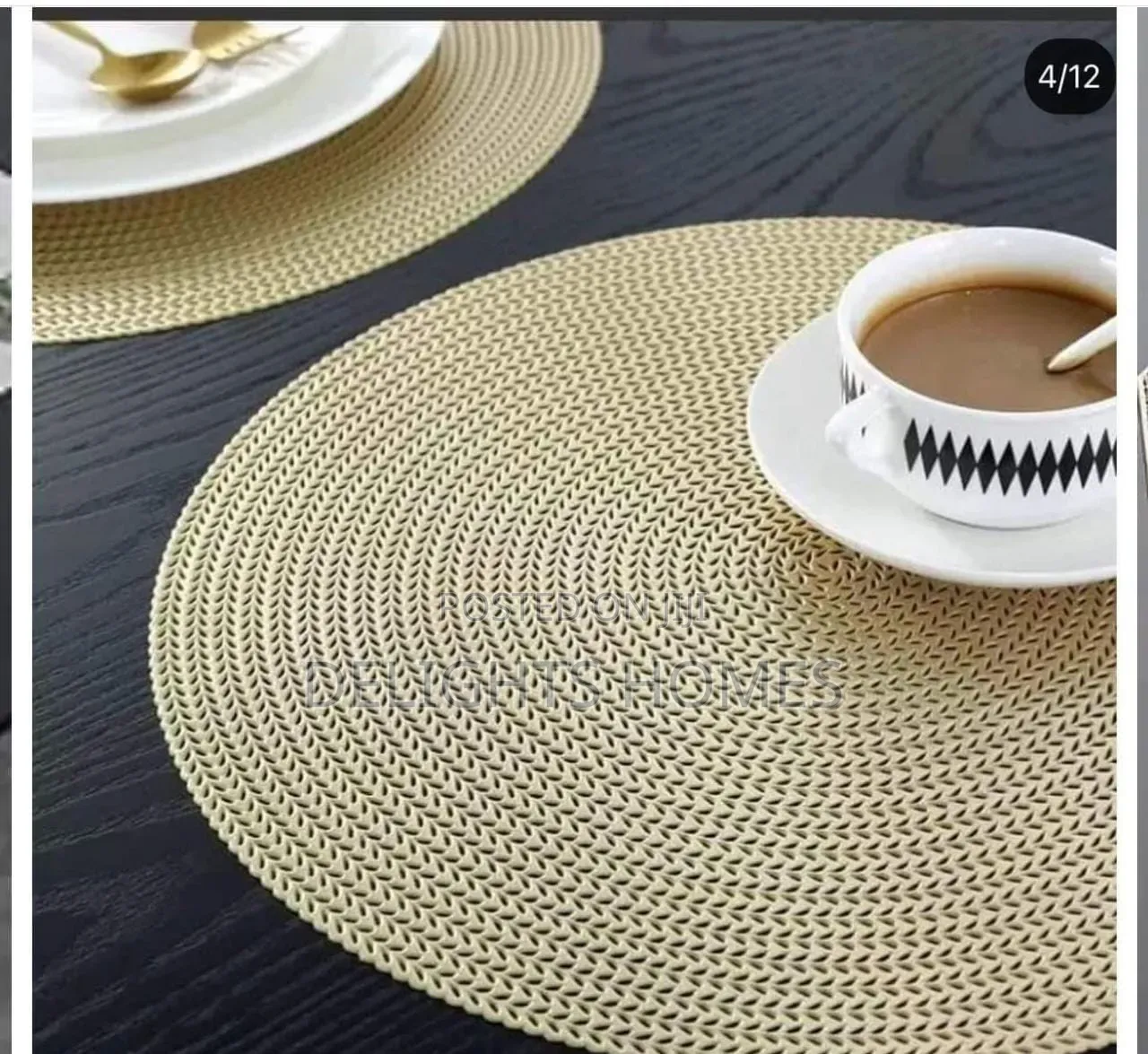 6pcs PVC Non-Woven Table Mats-Elk