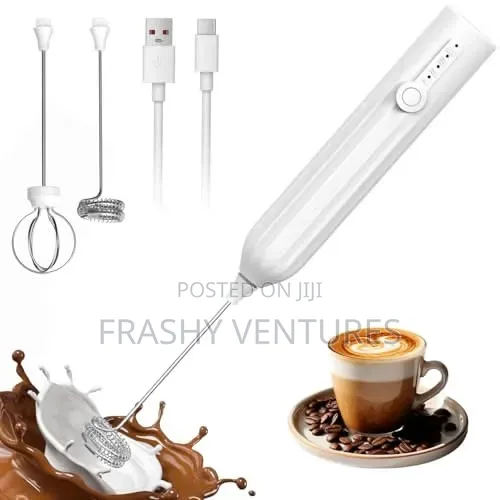 Mini Milk Frother 2 in 1 Rechargeable Coffee Frother