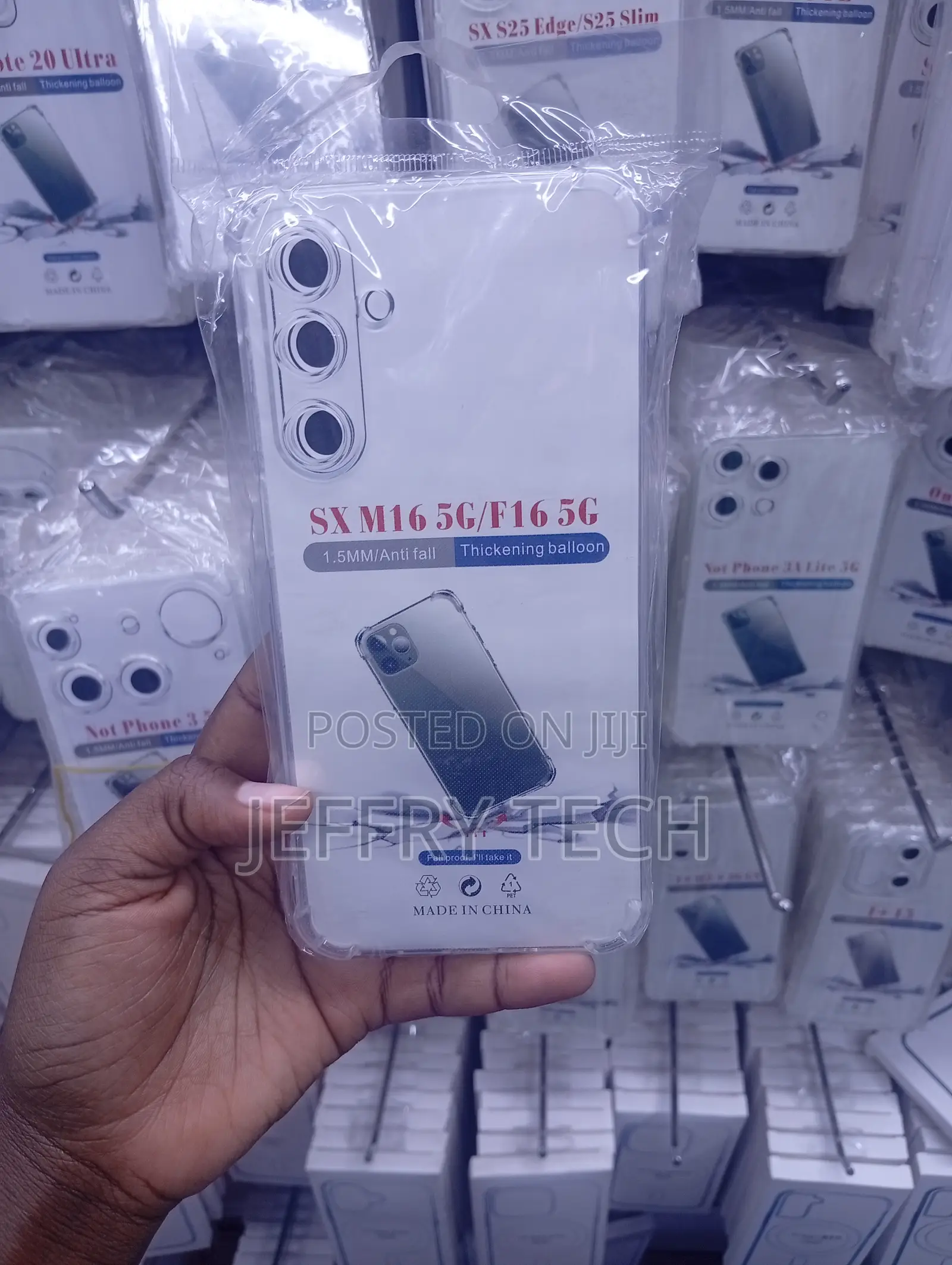 Samsung Galaxy M16 Clear Shockproof Bumper Phone Case