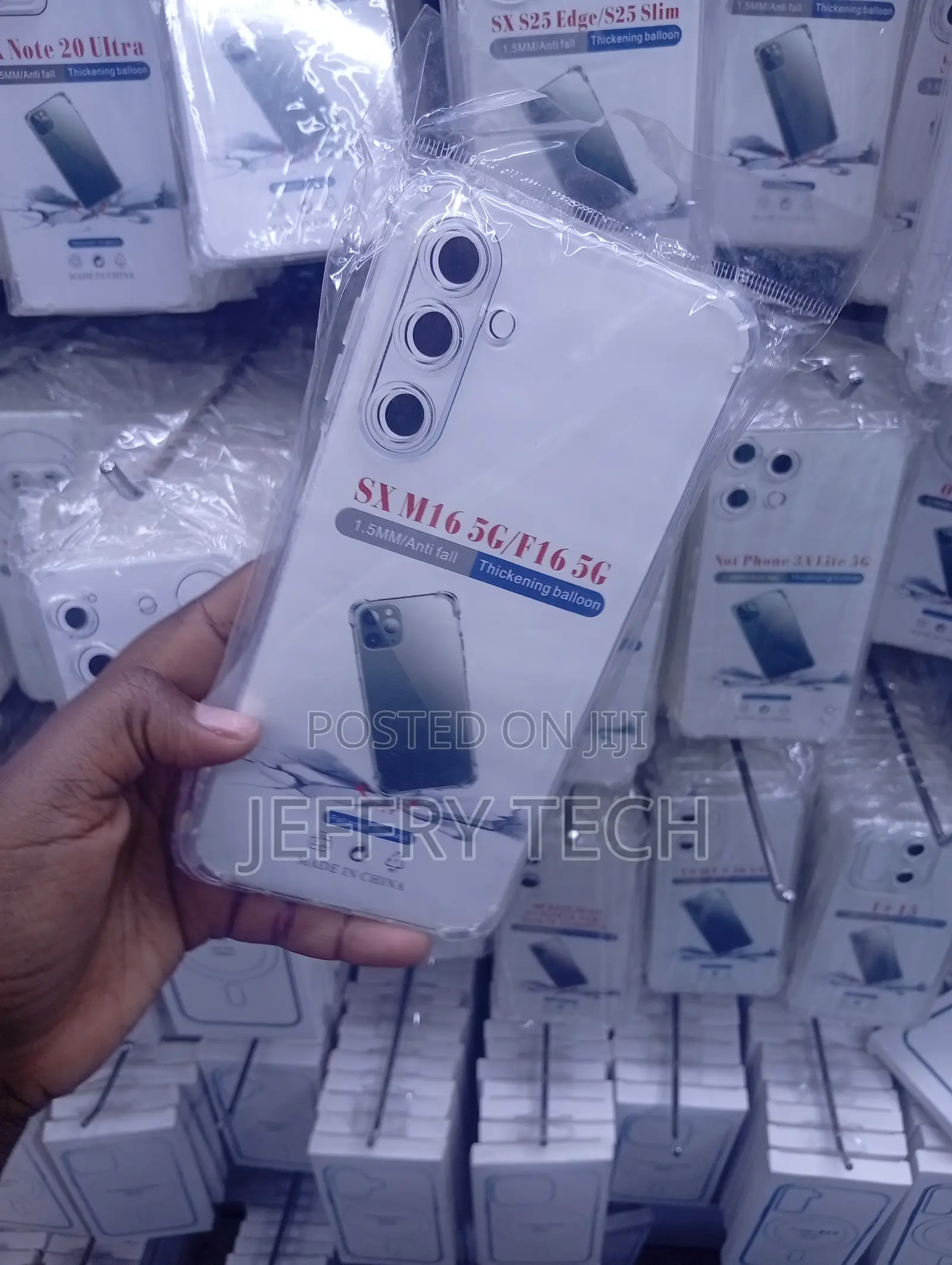 Samsung Galaxy M16 Clear Shockproof Bumper Phone Case