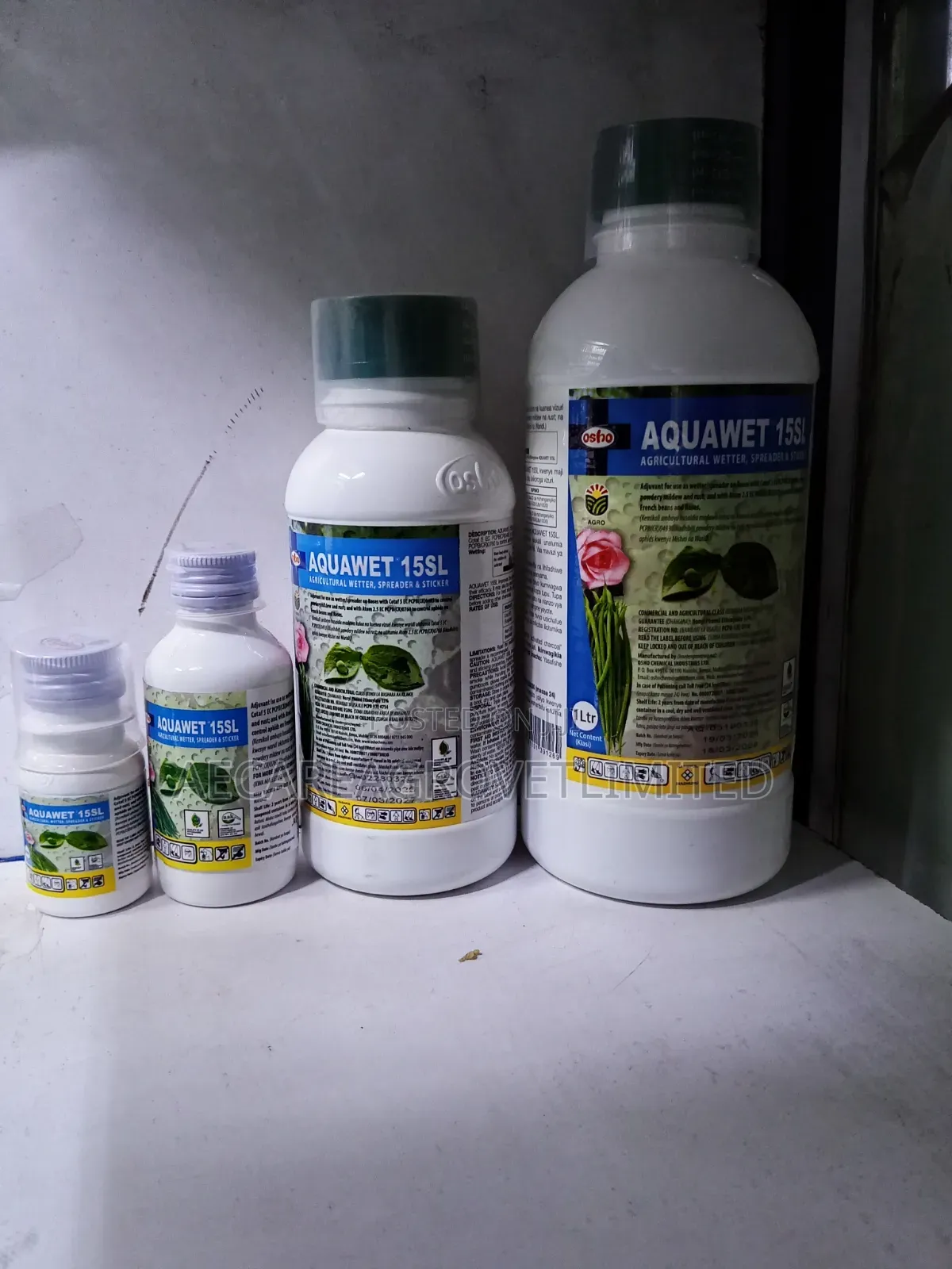 Aquawet 15sl Wetter, Spreader Sticker 30ml, 100ml, 500ml, 1litre
