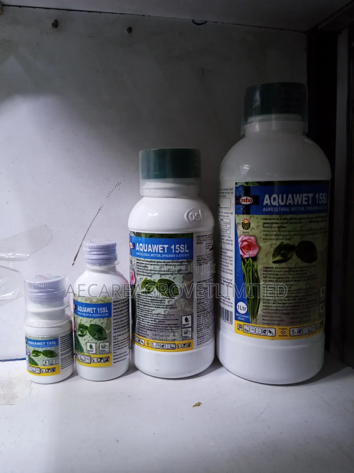 Aquawet 15sl Wetter, Spreader Sticker 30ml, 100ml, 500ml, 1litre