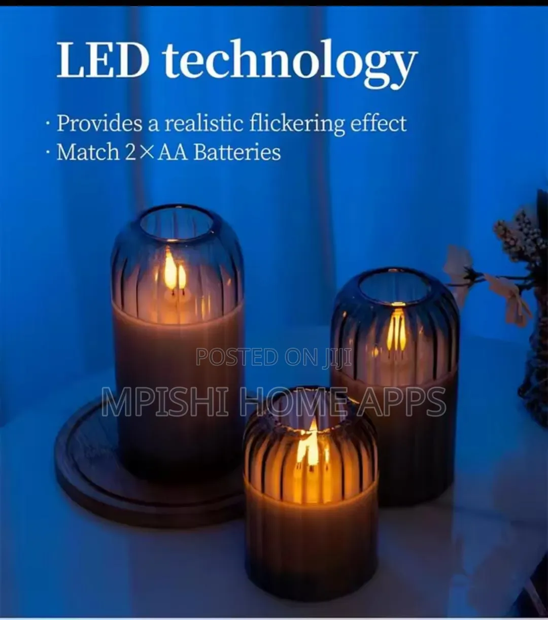 3 in 1 Glass LED Artificial Candles.