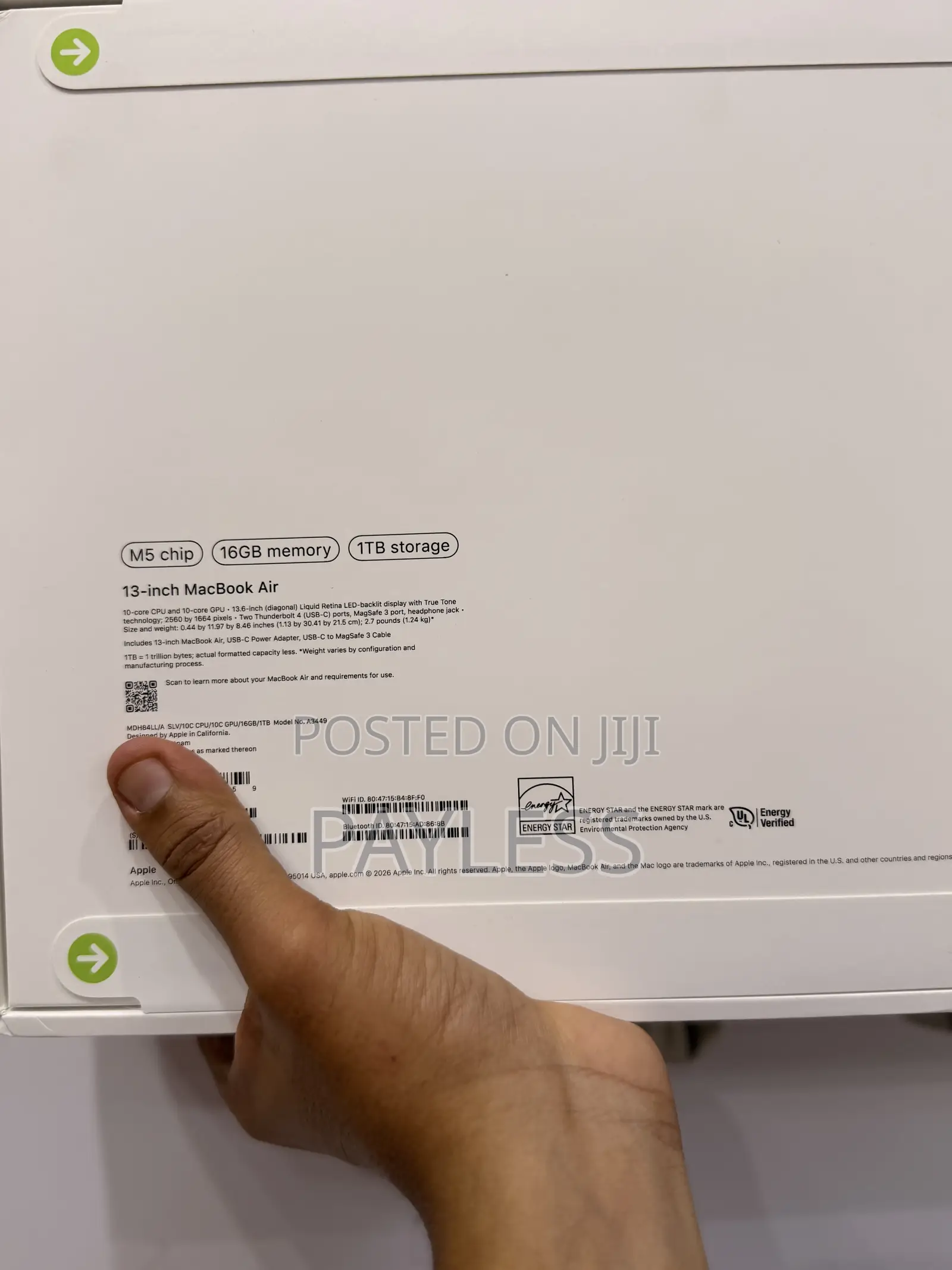 New Laptop Apple MacBook Air 2026 M5 16GB Intel Core i9 SSD 1T