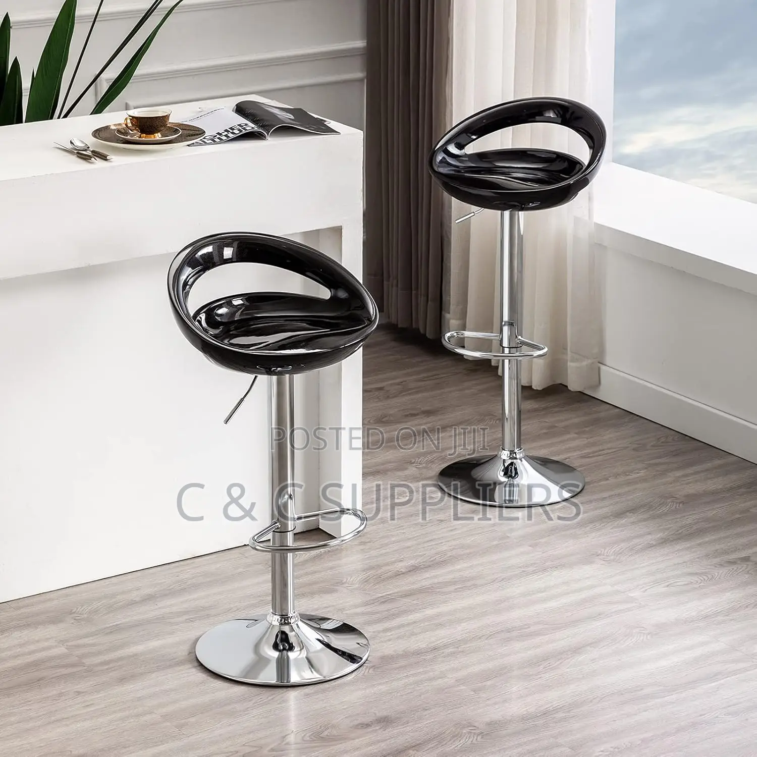Rolling Modern Kitchen Barstool
