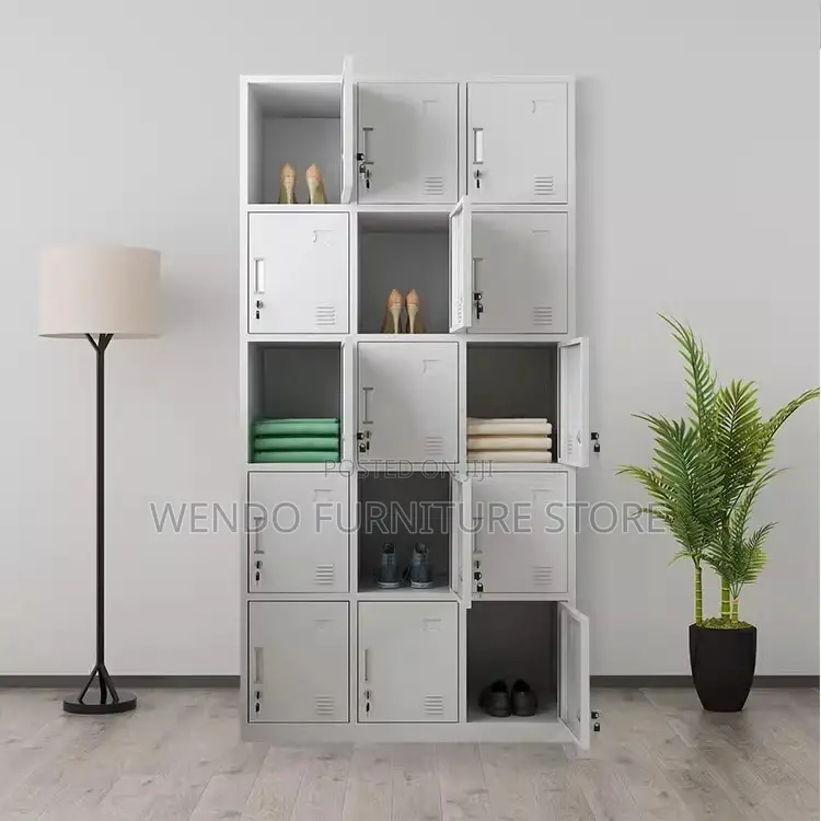 Office Cabinet; Institutional 12 Door Metallic Storage Cabinet