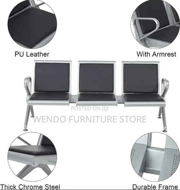 Office Benches; High Ends 3 Link Padded Office Waiting