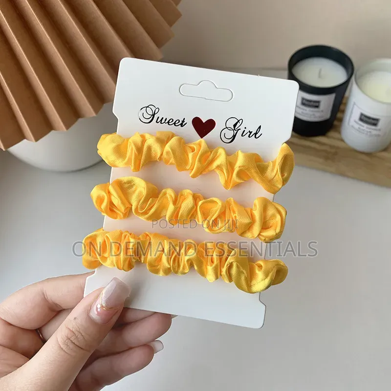 *3Pcs Vintage Scrunchie Satin Leopard Scrunchies Set