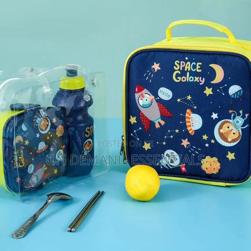 3pcs Girls and Boys Unicorn Lunbag With Kettle Lunch Box