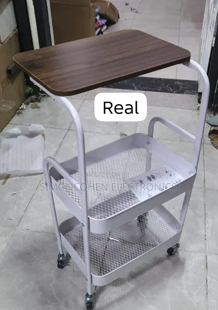 High Quality Wooden Top Trolley Rack With Wheels