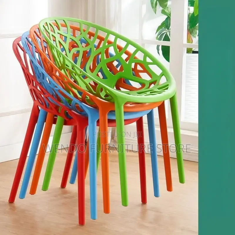Dining Chairs; Garden Plastic Stackable Outdoor Chair