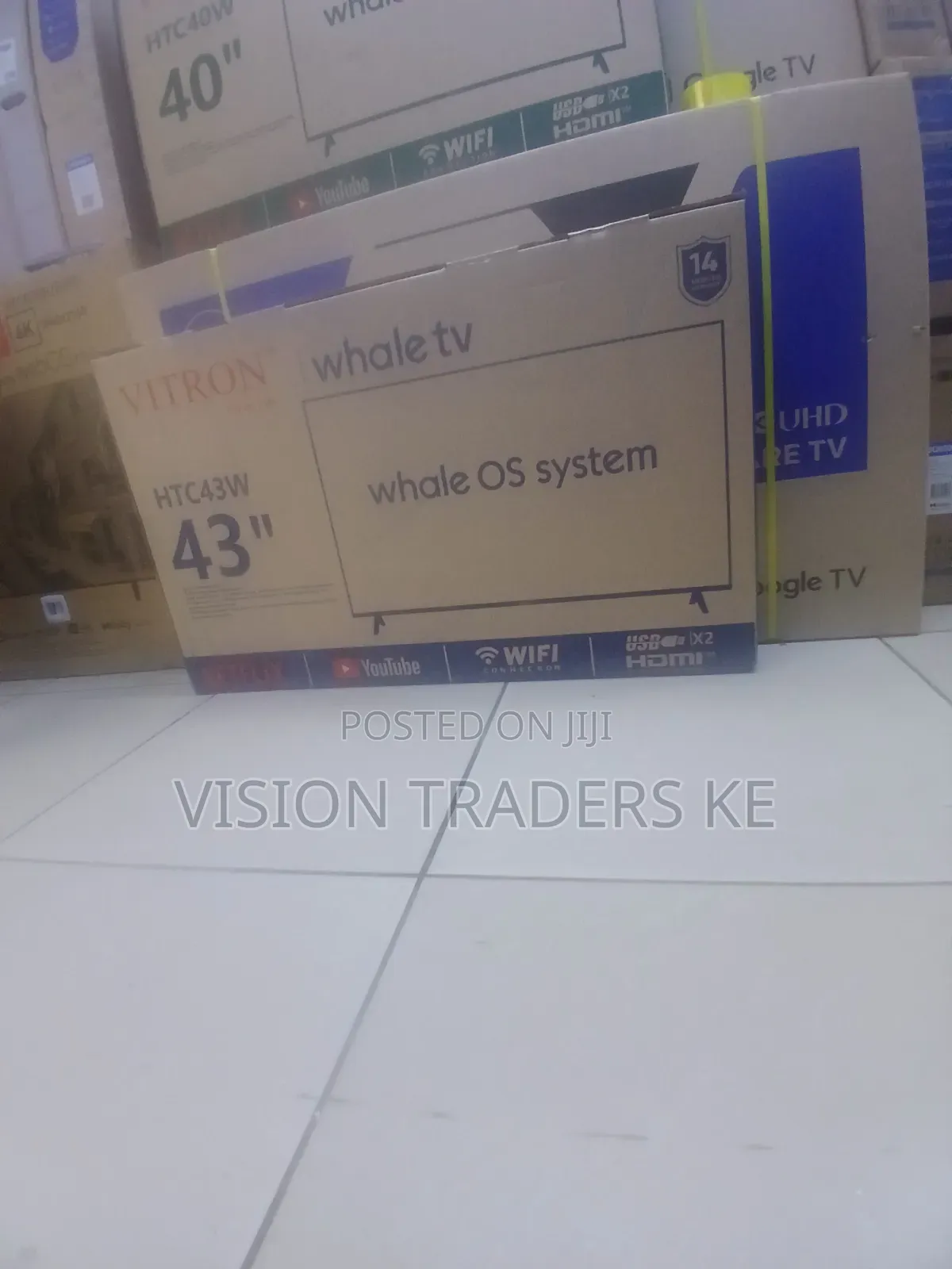 Vitron Smart Whale OS System Frameless Vitron 43 Inches TV