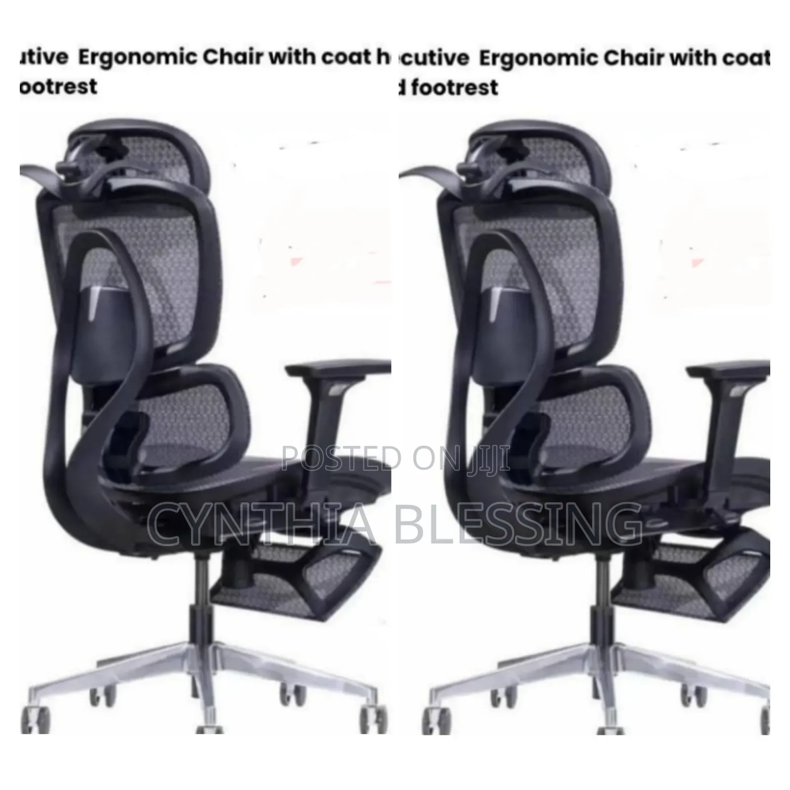 Executive Ergonomic Chair With Coat Hanger and Foot Rest