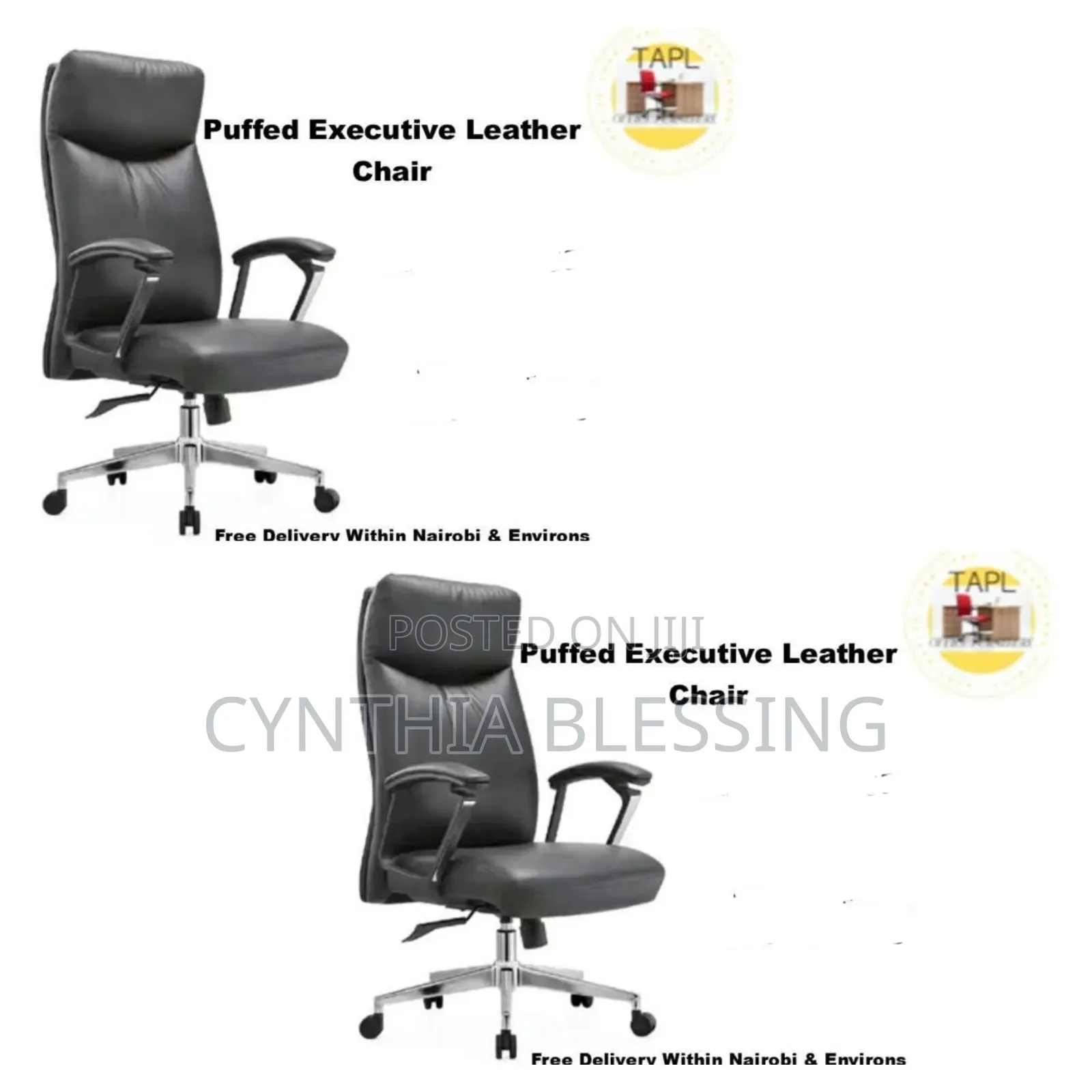Puffed Executive Leather Chair
