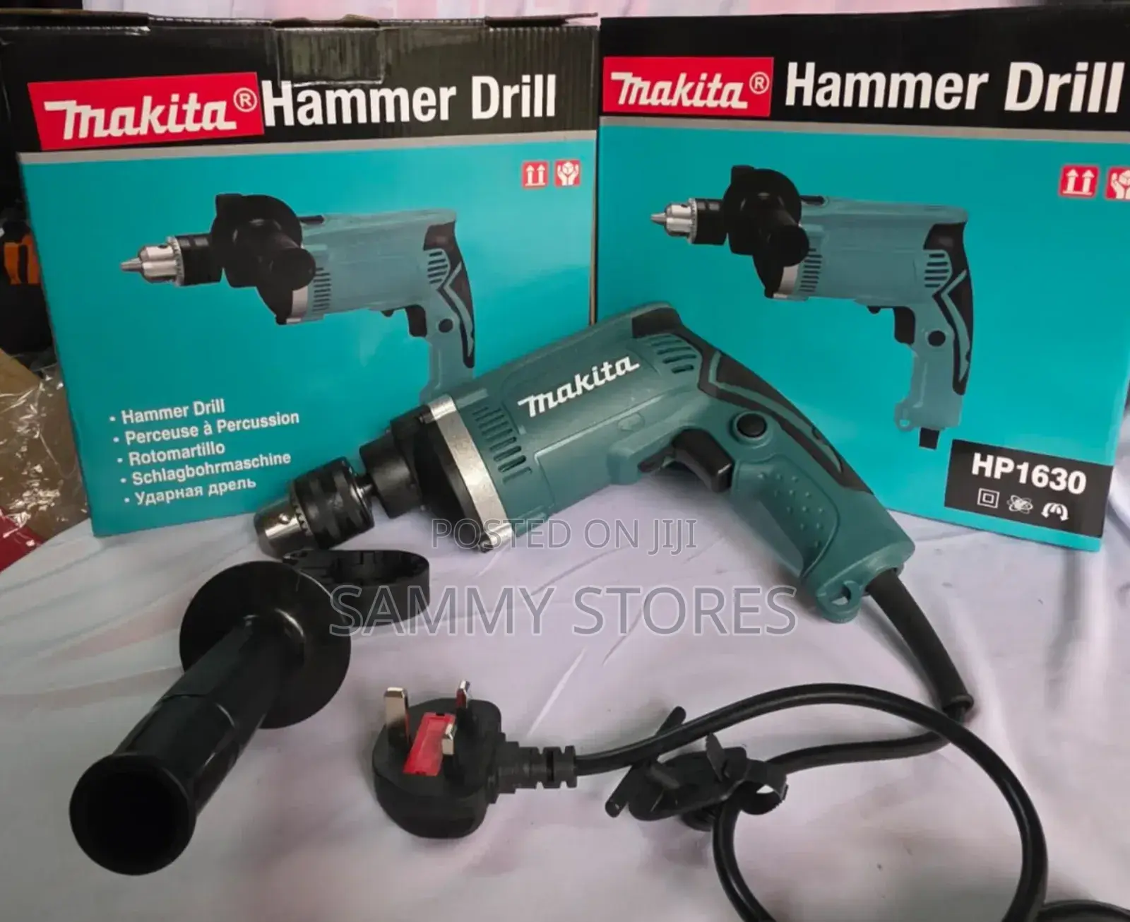 Makita HP1630 High-Performance Impact Hammer Drill With Side Handle