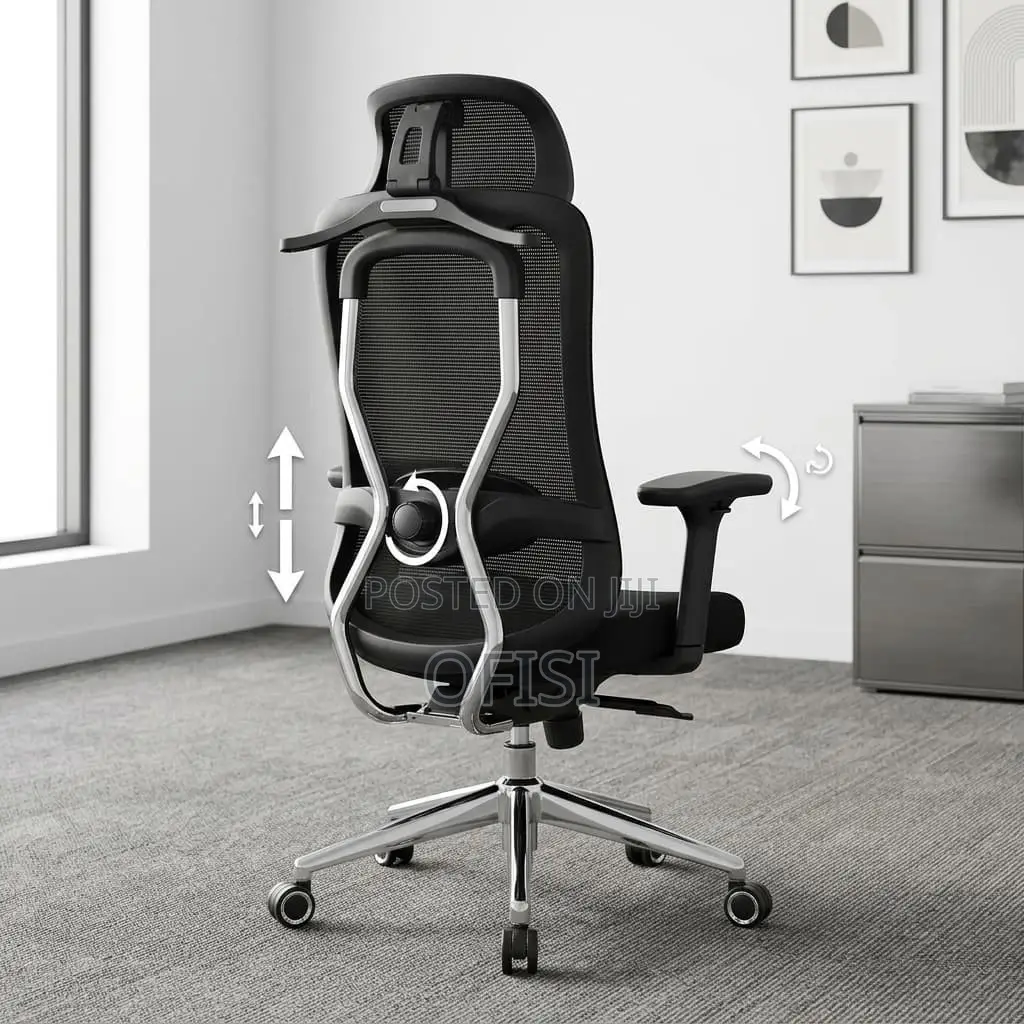 Office Chair; Mesh Swivel Orthopedic Office Chair