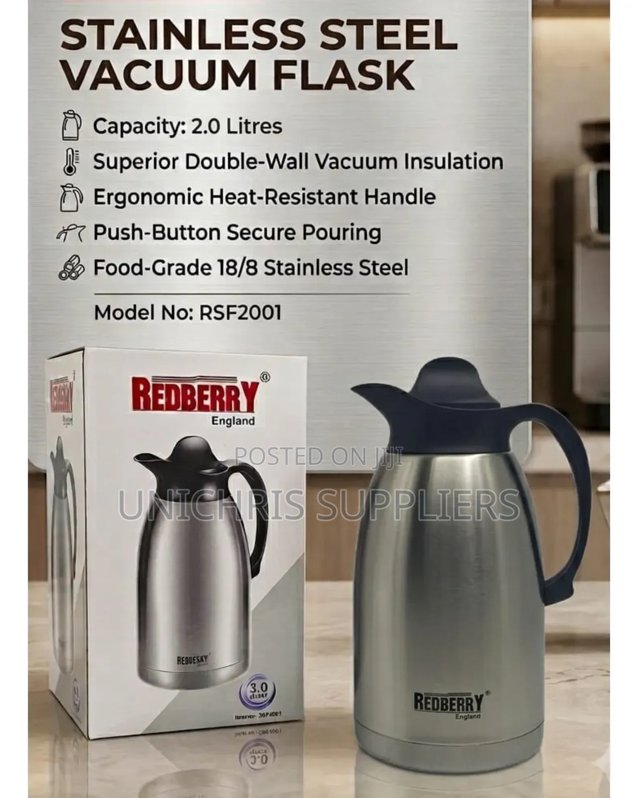Redberry Unbreakable Flask 2ltrs