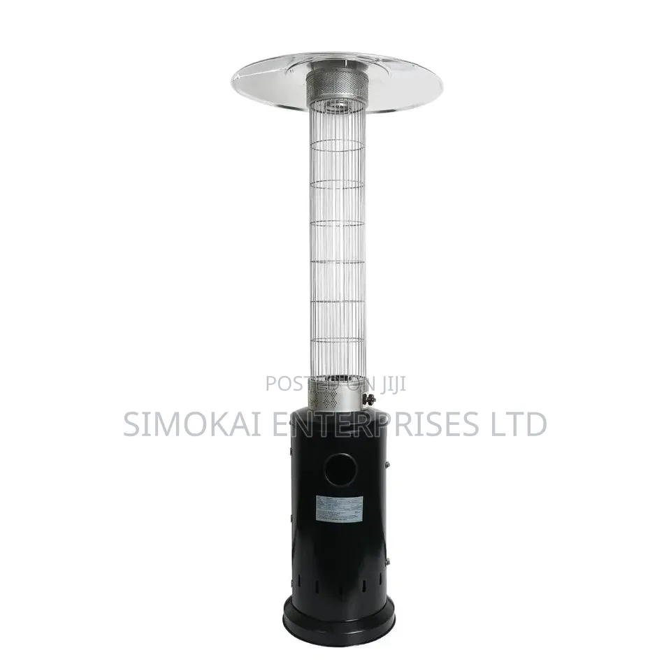 2.1M Standing Gas LPG Patio Heater Mushroom Stainless Steel 13.5KW