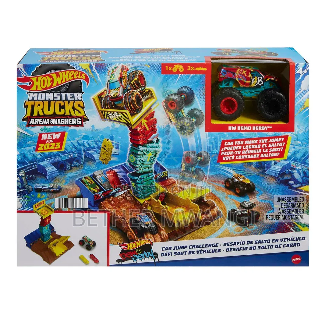 Hot Wheels Monster Trucks Arena Smashers - Car Jump Challenge