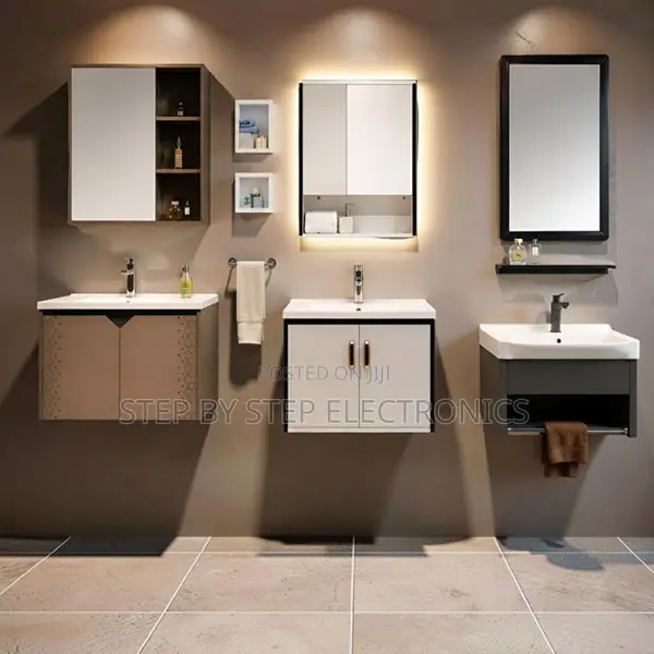 Space Saving Wall Mounted Bathroom Vanity Cabinet With Mirror