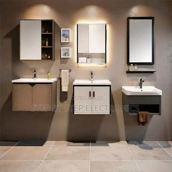 Space Saving Wall Mounted Bathroom Vanity Cabinet With Mirror